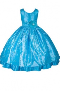 AMJ Dresses Inc Turquoise Fairy Flower Girl Pageant Dress Size 6