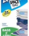 Space Bag # BR5420-6, 2 Jumbo Vacuum Seal Storage Bags, Each, Clear, (35 X 48)