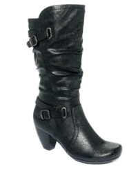 Buckled up and ready to go. The Tanelle boots by Baretraps feature a layered-looking shaft and buckle accents at the ankle and top of the shaft. Buckled up and ready to go. The Tanelle boots by Baretraps feature a layered-looking shaft and buckle accents at the ankle and top of the shaft.
