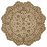 Nourison HE08 Heritage Hall Freeform Hand Tufted Rug, 8.0-Inch, Ivory Nourison HE08 Heritage Hall Freeform Hand Tufted Rug, 8.0-Inch, Ivory