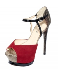 Stacked high with an awesome combo of textures. Boutique 9's Nerissa platform sandals will add instant sexiness to your look. Stacked high with an awesome combo of textures. Boutique 9's Nerissa platform sandals will add instant sexiness to your look.