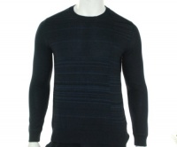 Calvin Klein Sportswear Men's Crew Neck Matte and Shine Striped Sweater Calvin Klein Sportswear Men's Crew Neck Matte and Shine Striped Sweater