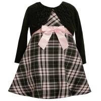 Size-24M BNJ-5047B 2-Piece BLACK PINK METALLIC LUREX PLAID SATIN RIBBON BOW FRONT RUFFLE JACKET/SHRUG and DRESS Outfit Set,B15047 Bonnie Jean Baby/INFANT Size-24M BNJ-5047B 2-Piece BLACK PINK METALLIC LUREX PLAID SATIN RIBBON BOW FRONT RUFFLE JACKET/SHRUG and DRESS Outfit Set,B15047 Bonnie Jean Baby/INFANT