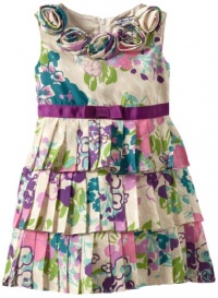 Hartstrings Girls 2-6X Toddler Floral Print Pleated Crepe Sleeveless Dress, Purple Multi, 4T Hartstrings Girls 2-6X Toddler Floral Print Pleated Crepe Sleeveless Dress, Purple Multi, 4T