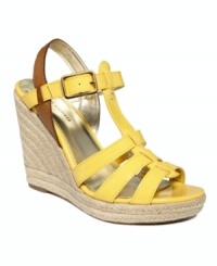 The temperature isn't the only thing soaring this summer. Take it up a notch in Tommy Hilfiger's Faye espadrille wedges - the perfect pairing to a flowy sundress or your favorite short shorts. The temperature isn't the only thing soaring this summer. Take it up a notch in Tommy Hilfiger's Faye espadrille wedges - the perfect pairing to a flowy sundress or your favorite short shorts.