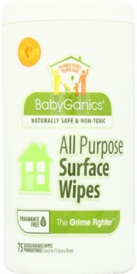 BabyGanics The Grime Fighter All-Purpose Surface Wipes, Unscented, 75-count Tubs (Pack of 2) BabyGanics The Grime Fighter All-Purpose Surface Wipes, Unscented, 75-count Tubs (Pack of 2)