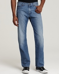 With just the right amount of fading, this pair of BOSS Black jeans beats out all your other jeans for favorite status. With just the right amount of fading, this pair of BOSS Black jeans beats out all your other jeans for favorite status.