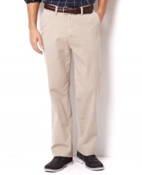 Introducing the Nautica new flat-front pant from the True Khaki Collection. In fine cotton twill with an updated, more streamlined fit and signature details. The quintessential classic for work, weekends, holidays and travel. Introducing the Nautica new flat-front pant from the True Khaki Collection. In fine cotton twill with an updated, more streamlined fit and signature details. The quintessential classic for work, weekends, holidays and travel.