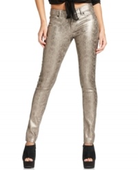 Boasting a slick finish and the season's favorite print (snakeskin!), these skinny jeans from Tinseltown are trend-hot! Boasting a slick finish and the season's favorite print (snakeskin!), these skinny jeans from Tinseltown are trend-hot!