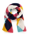 In collaboration with Women for Women, this colorful scarf from kate spade new york is hand knit by artisans in Bosnia.