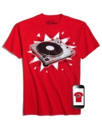Remix your weekend basics-this Zapparel tee comes to life thanks to the latest technology. Simply download the Zappar app for your iPhone or Android and select the Zapparel icon to locate your shirt. Once you find it, tap the Zap button and point your phone at your shirt. Its cutting-edge graphic will come to life with explosive, multidimensional detail. Remix your weekend basics-this Zapparel tee comes to life thanks to the latest technology. Simply download the Zappar app for your iPhone or Android and select the Zapparel icon to locate your shirt. Once you find it, tap the Zap button and point your phone at your shirt. Its cutting-edge graphic will come to life with explosive, multidimensional detail.