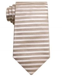 Tie up your work wardobe with the sleek stripes of this Geoffrey Beene style. Tie up your work wardobe with the sleek stripes of this Geoffrey Beene style.