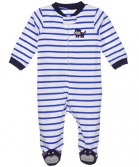 Carter's Smiley Pup Coverall (Sizes NB - 9M) - white/royal blue, 3 months Carter's Smiley Pup Coverall (Sizes NB - 9M) - white/royal blue, 3 months