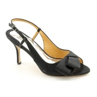 Badgley Mischka Women's Gwynn Open-Toe Pump,Black Satin,8 M US Badgley Mischka Women's Gwynn Open-Toe Pump,Black Satin,8 M US