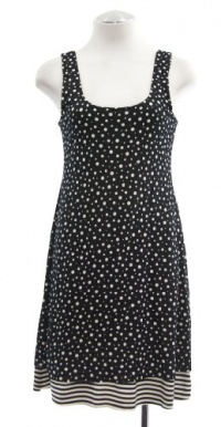 Bailey 44 Black Jersey Dot/Stripe Smurfette Shift Dress Small Bailey 44 Black Jersey Dot/Stripe Smurfette Shift Dress Small