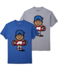 A cartoon Tommy equipped with his board and flag cap make a special appearance on this Trukfit tee. A cartoon Tommy equipped with his board and flag cap make a special appearance on this Trukfit tee.