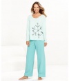 Hue Womens Mint Green Pajama Set