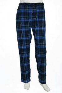 Perry Ellis Portfolio Plaid Black and Blues Pajama Pants