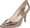 MICHAEL MICHAEL KORS Women's MK Flex Mid Pump (Gunmetal Metallic 7.0 M)