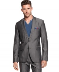 Gray is the way this season with this two-button blazer from American Rag. Gray is the way this season with this two-button blazer from American Rag.