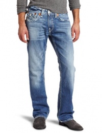 True Religion Men's Ricky Super T-Stitch Straight Leg Jean, Meddrifter, 36