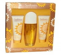 Sunflowers By Elizabeth Arden For Women. Set-edt Spray 3.3 Ounces & Body Lotion 3.3 Ounces & Cream Cleanser 3.3 Ounces