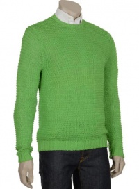 Polo Ralph Lauren Mens Green Crewneck Sweater Italian Yarn Knitwear Long Sleeves Polo Ralph Lauren Mens Green Crewneck Sweater Italian Yarn Knitwear Long Sleeves