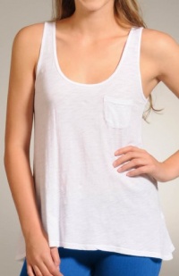 Three Dots Women's Loose Pocket Tank Shirt Three Dots Women's Loose Pocket Tank Shirt
