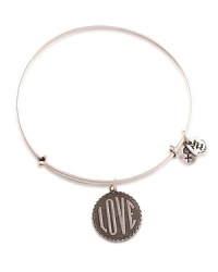 Alex and Ani create simple and spiritual pieces like this Love bangle, which features a delicate etched charm meant as a token of affection. Alex and Ani create simple and spiritual pieces like this Love bangle, which features a delicate etched charm meant as a token of affection.