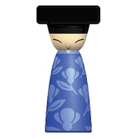 Salt, pepper and spice grinder in thermoplastic resin hand-decorated, blue. Salt, pepper and spice grinder in thermoplastic resin hand-decorated, blue.