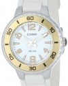 Casio Women's LTP1331-7AV Sport Gold-Tone Bezel and White Resin Strap Watch