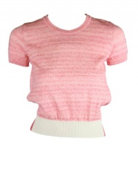See by Chloe womens short sleeve multi color band hem top See by Chloe womens short sleeve multi color band hem top