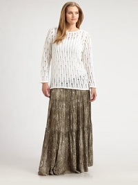 An airy mesh design with classic ribbed details and a boxy fit for the quintessential everyday-chic look.Round neckLong sleevesRibbed detailsPull-on styleAbout 25 from shoulder to hem62% linen/38% cottonMachine washImported An airy mesh design with classic ribbed details and a boxy fit for the quintessential everyday-chic look.Round neckLong sleevesRibbed detailsPull-on styleAbout 25 from shoulder to hem62% linen/38% cottonMachine washImported