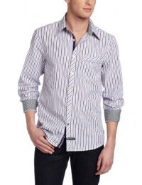 English Laundry Men's The Barnsley Purple Long Sleeve Woven Shirt English Laundry Men's The Barnsley Purple Long Sleeve Woven Shirt