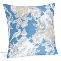 Exotic birds, botanicals and Asian-inspired architectural elements infuse this bedding collection with global flair. Euro sham is richly embroidered with bright flowers and a pattern reminiscent of a decorative Asian screen. Exotic birds, botanicals and Asian-inspired architectural elements infuse this bedding collection with global flair. Euro sham is richly embroidered with bright flowers and a pattern reminiscent of a decorative Asian screen.