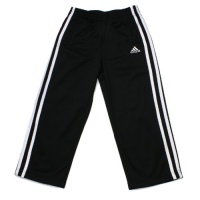 adidas Boys 2-7 Basic tricot pant, Caviar Black, 5 adidas Boys 2-7 Basic tricot pant, Caviar Black, 5