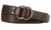 Polo Ralph Lauren Men's Leather Studded O-Ring Belt