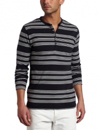French Connection Men's Long Sleeve Sea Spray Stripe Henley French Connection Men's Long Sleeve Sea Spray Stripe Henley