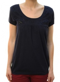 Lucky Brand Women's Embroidered Paisley Pattern Blouse Navy Blue Lucky Brand Women's Embroidered Paisley Pattern Blouse Navy Blue