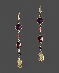 A brilliant medley of faceted semi-precious stones set in 14K yellow gold. A brilliant medley of faceted semi-precious stones set in 14K yellow gold.