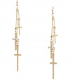 G by GUESS Gold-Tone Cross Earrings, GOLD