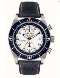 Nautica Men's White Dial Brown Leather Strap Chronograph Date Quartz Watch A14591G Nautica Men's White Dial Brown Leather Strap Chronograph Date Quartz Watch A14591G