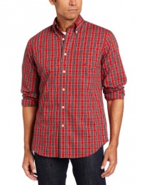 Nautica Men's Long Sleeve Button Down Tartan Plaid