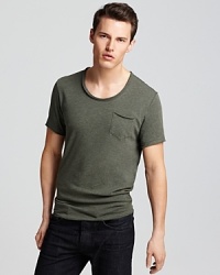 Virtually guaranteed to become your weekend favorite, this tee is rendered in lightweight cotton jersey for a soft hand that always feels good when you wear it - just looking at it makes you want to relax. Virtually guaranteed to become your weekend favorite, this tee is rendered in lightweight cotton jersey for a soft hand that always feels good when you wear it - just looking at it makes you want to relax.