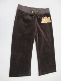 Juicy Couture Velour Pant W/i Heart Peace Dark Brown Infant/ Girls Size 2 Juicy Couture Velour Pant W/i Heart Peace Dark Brown Infant/ Girls Size 2