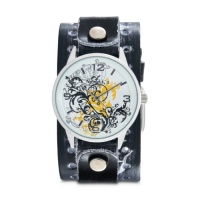 Nemesis Women's THR827N Classic Yellow Plant Art Leather Cuff Band Watch Nemesis Women's THR827N Classic Yellow Plant Art Leather Cuff Band Watch
