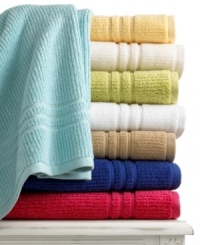 Ringspun cotton lends a luxuriously soft hand to this Quick Dry bath towel from Martha Stewart Collection, featuring a special design that leads to faster evaporation of water so towels are always soft and dry when you need them. Choose from a rainbow of different hues. Ringspun cotton lends a luxuriously soft hand to this Quick Dry bath towel from Martha Stewart Collection, featuring a special design that leads to faster evaporation of water so towels are always soft and dry when you need them. Choose from a rainbow of different hues.