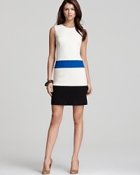 This Anne Klein Dress sheath masters the color-block trend with polished sophistication. This Anne Klein Dress sheath masters the color-block trend with polished sophistication.
