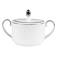 A subtle yet classic collection for formal dining in white fine bone china with platinum-toned accents. A subtle yet classic collection for formal dining in white fine bone china with platinum-toned accents.