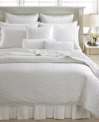 Feel the allure of the Forbidden City duvet cover from Barbara Barry, featuring a white-on-white lattice design in an antiqued jacquard weave. Feel the allure of the Forbidden City duvet cover from Barbara Barry, featuring a white-on-white lattice design in an antiqued jacquard weave.